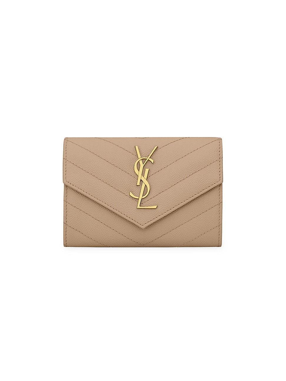 Womens Cassandre Saint Laurent Matelass Small Envelope Wallet in Quilted Lambskin Product Image