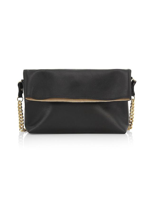 Womens Logo Leather Clutch-On-Chain Product Image