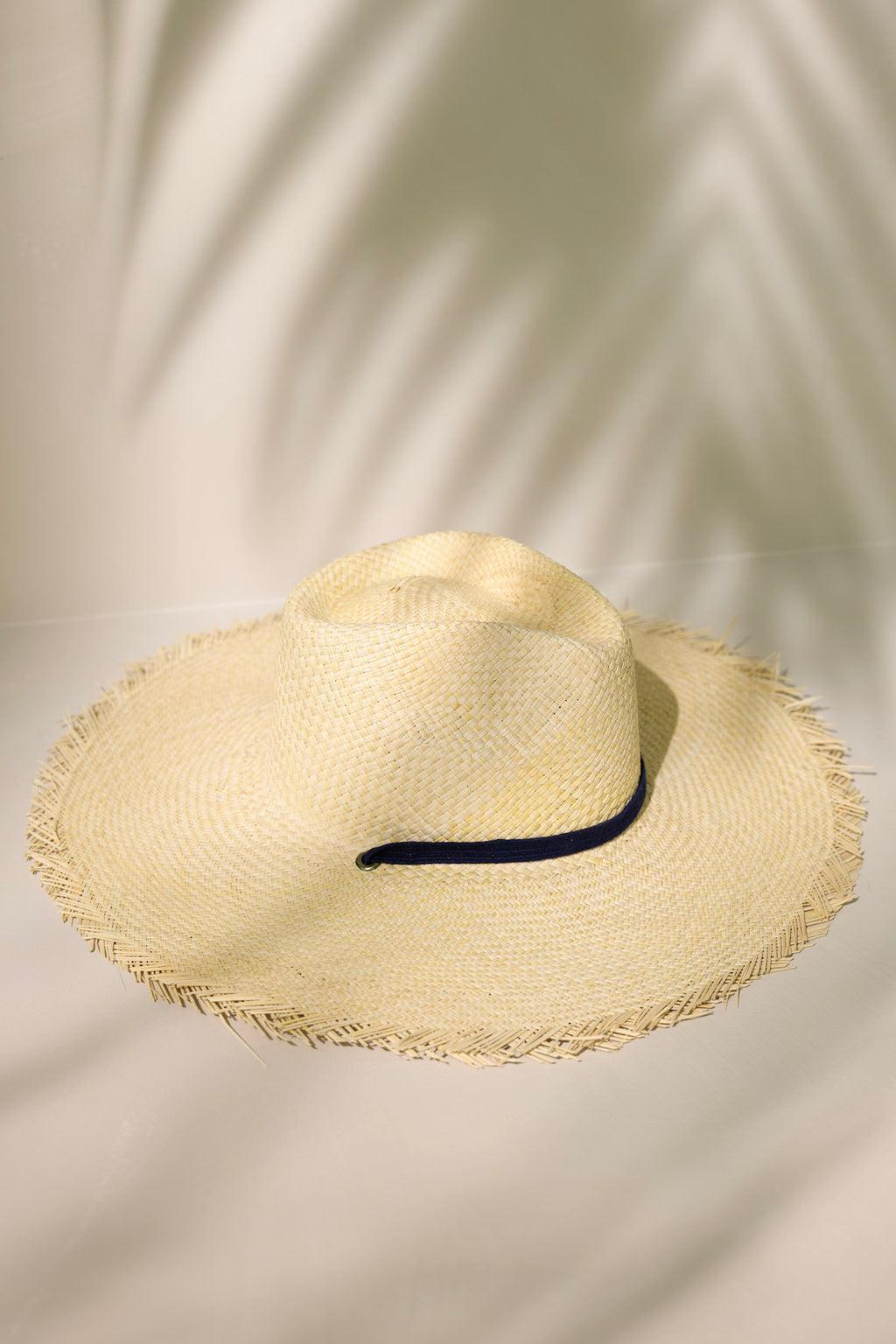 Sunshine Tienda Miriam Wide Brimmed Palm Fringe Hat Product Image