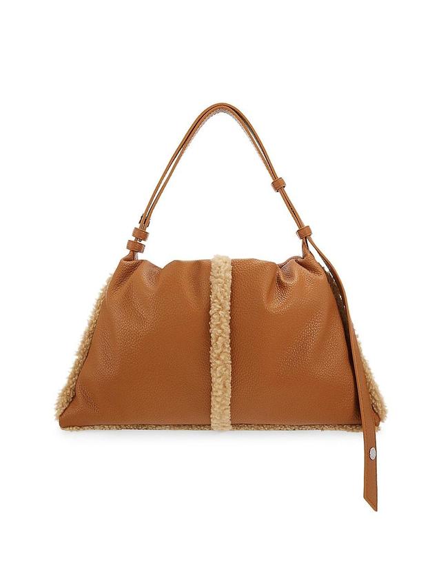 Womens S827 Puffin Faux Shearling Shoulder Bag Product Image