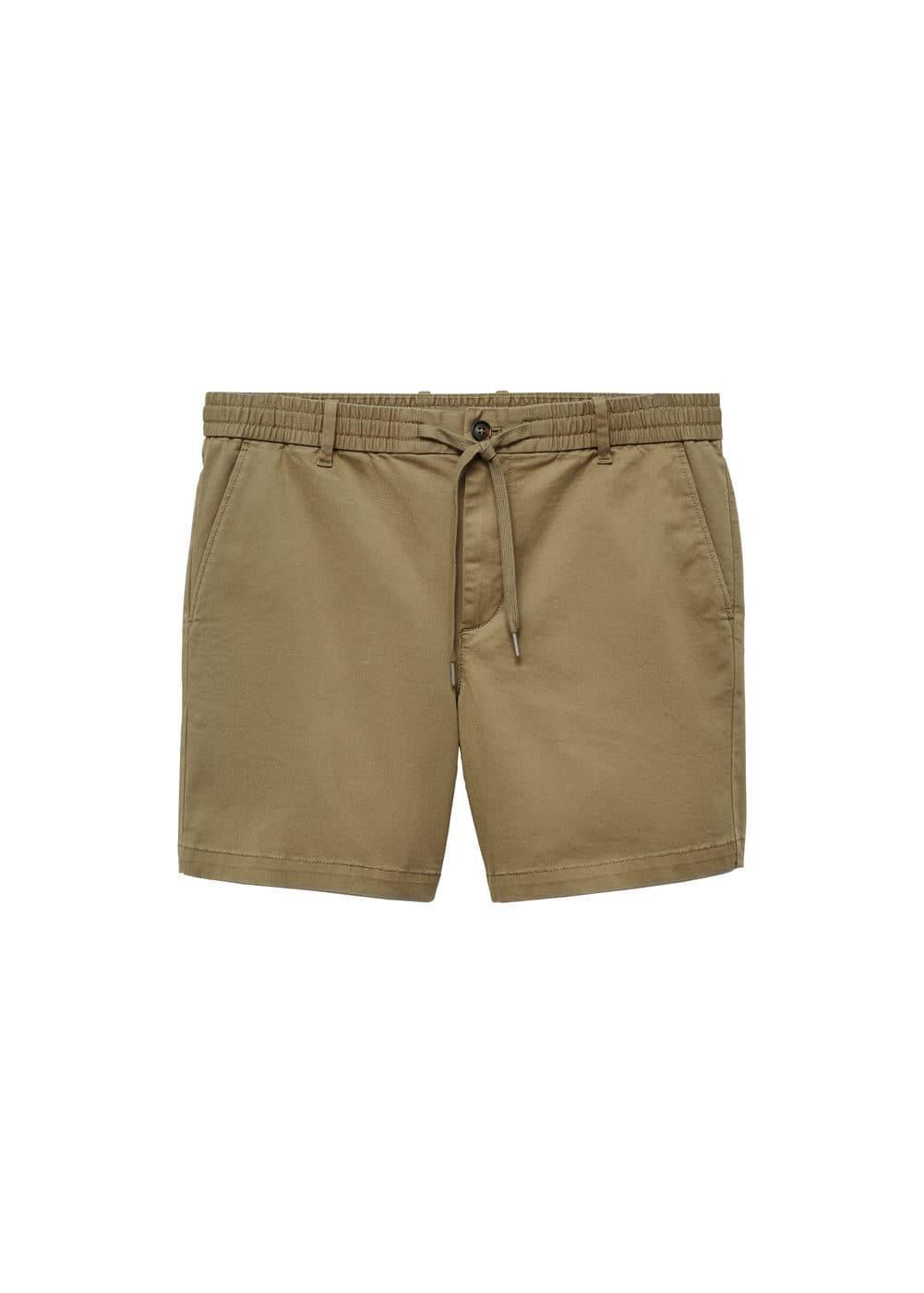 MANGO MAN - Cotton shorts with drawstring khakiMen Product Image