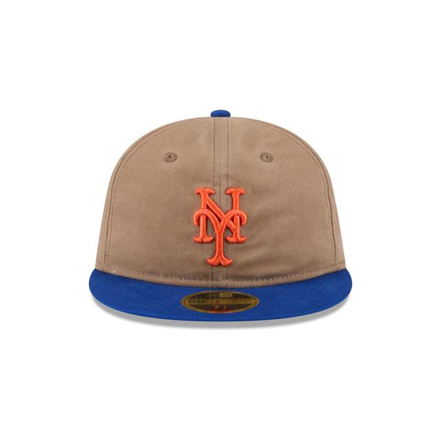 New York Mets Wax Canvas Retro Crown 59FIFTY Fitted Hat Male Product Image