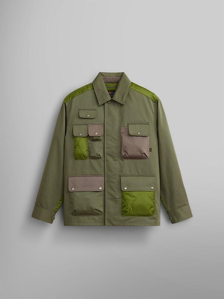 ONION QUILTED MIXED MEDIA SHIRT JACKET Product Image