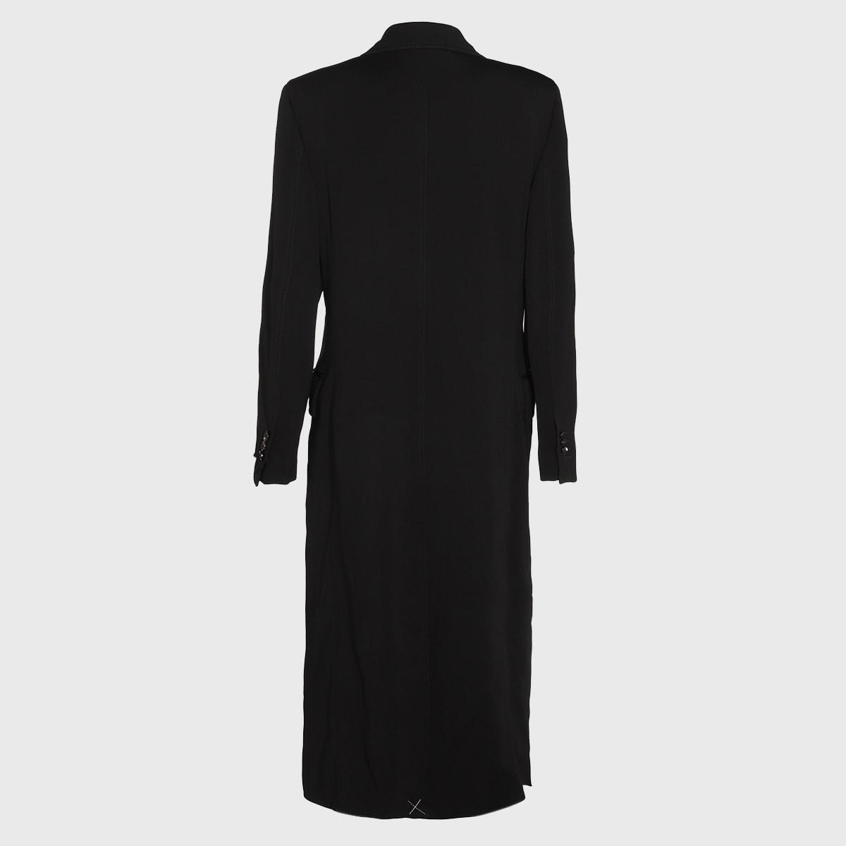 Women's Matt Fluid Viscose Jersey Coat in Black Product Image