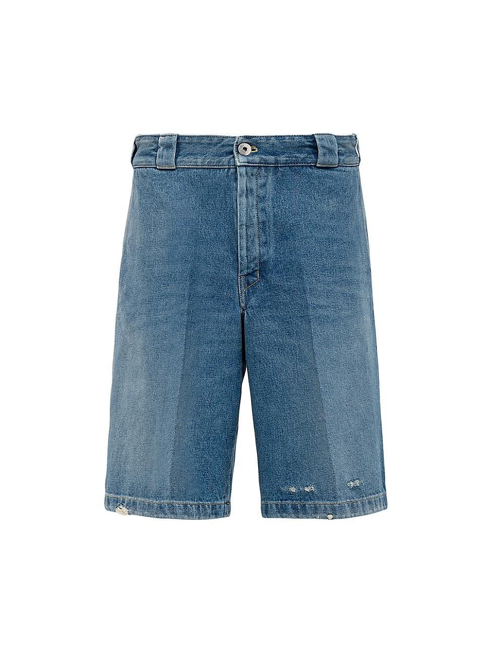 Mens Organic Denim Bermuda Shorts Product Image