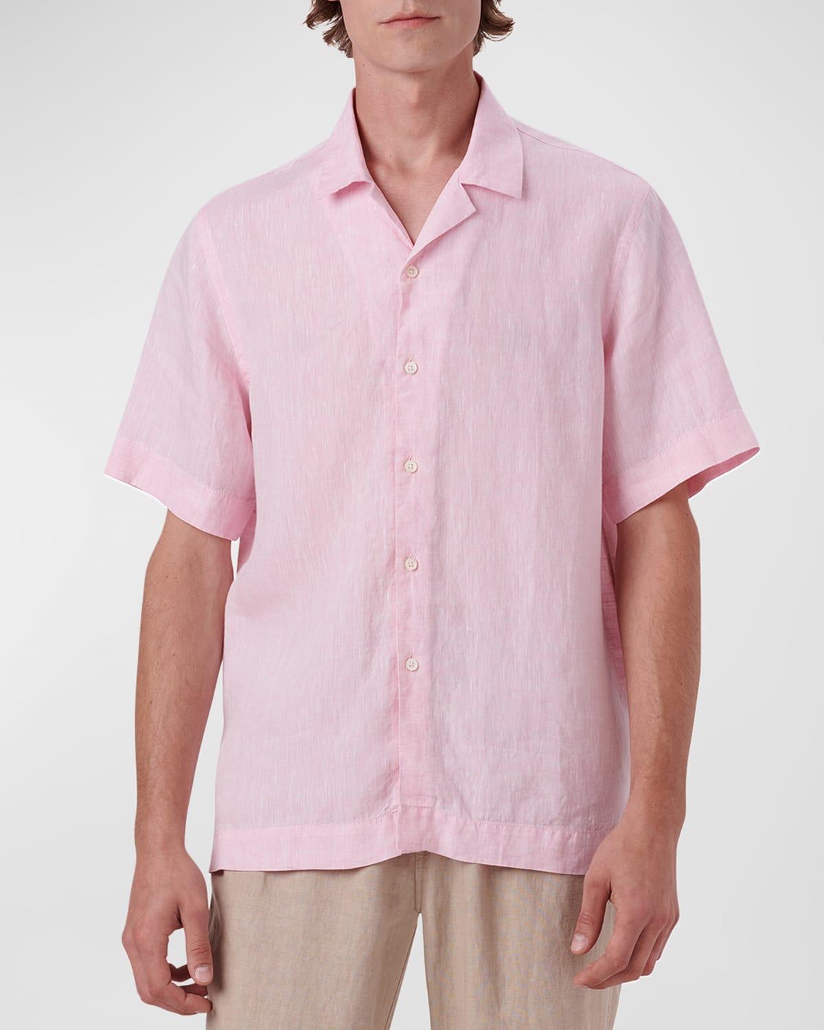 Mens Shaped Linen Camp Shirt Product Image