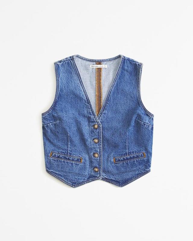 The A&F Mara Denim Vest Product Image