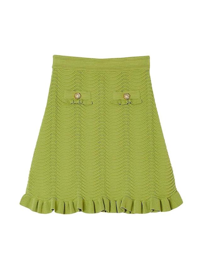 Womens Short Knitted Skirt Product Image