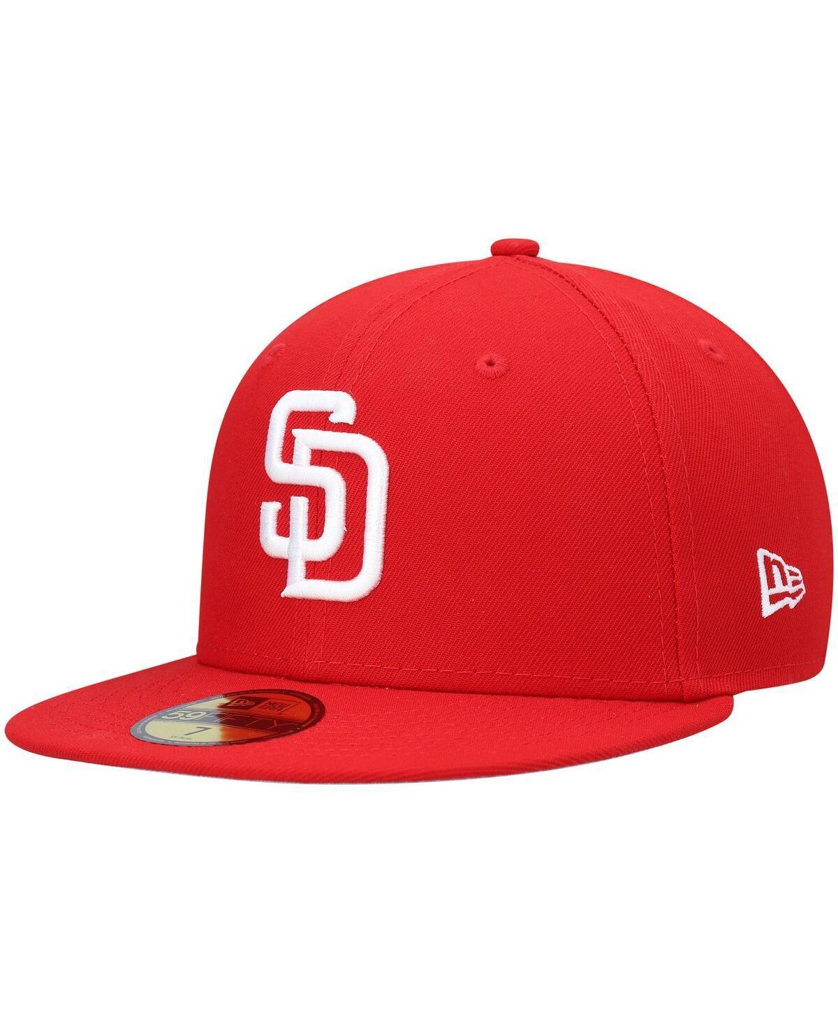 Mens New Era San Diego Padres Logo White 59FIFTY Fitted Hat Product Image