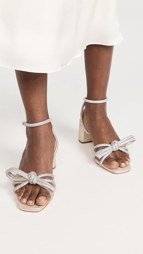 Loeffler Randall Mikel Leather Bow Mid-Heel Sandals | Shopbop Product Image