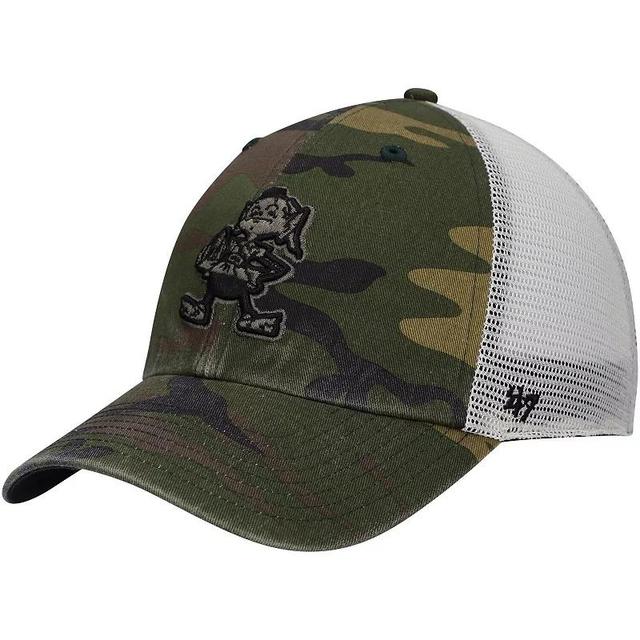 Mens 47 Camo Cleveland Browns Branson Clean Up Trucker Hat Product Image