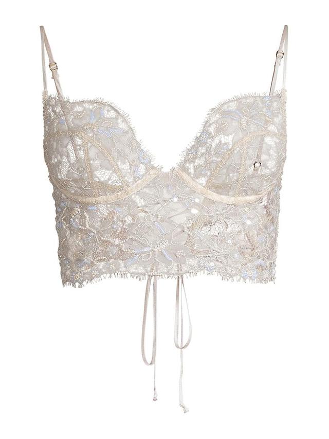 Womens Beaded Long-Line Bra Product Image