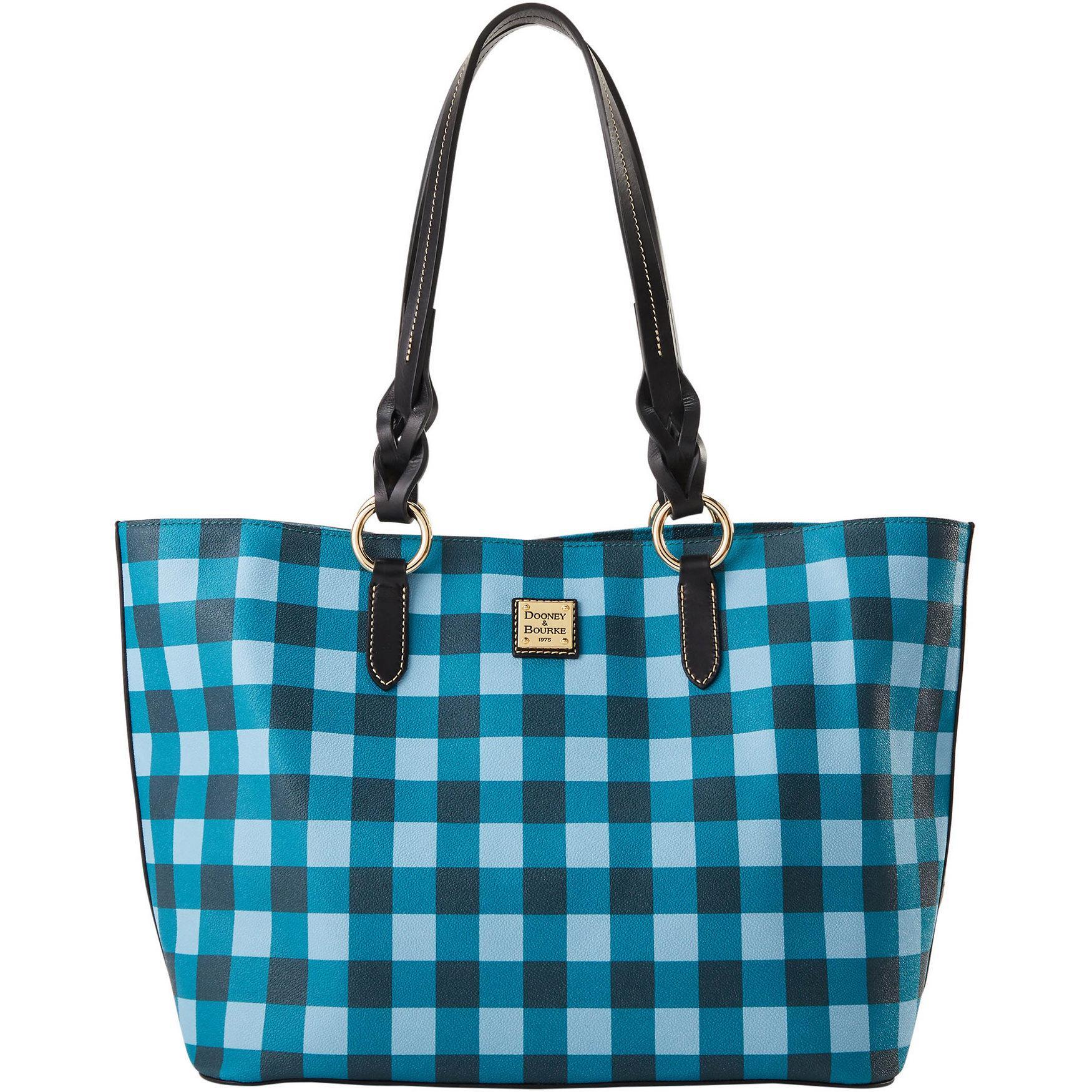 Dooney & Bourke Womens Tucker Nelly Coated Cotton Tote Shopping Bag in Teal Product Image