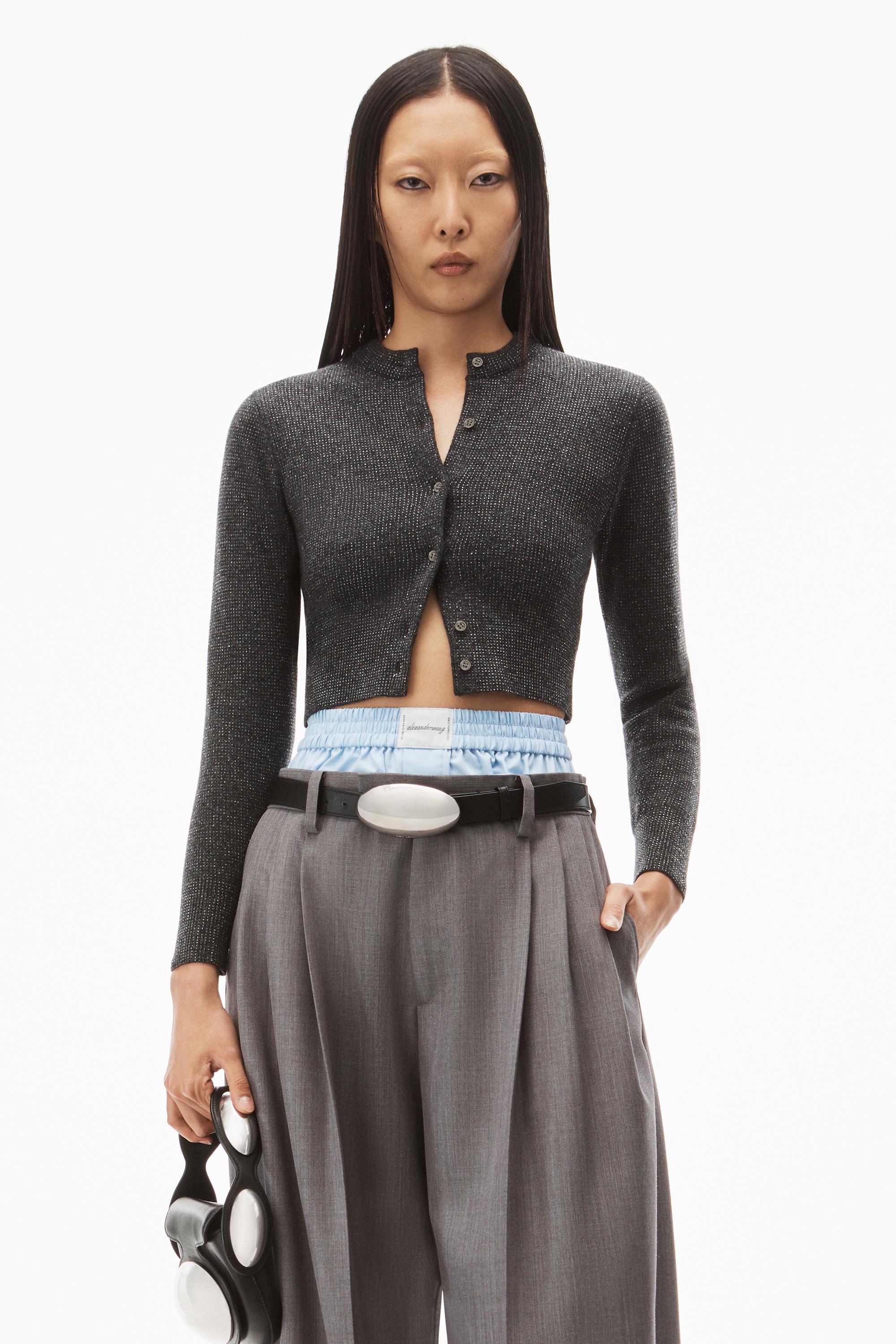 Shrunken Cardigan In Wool Product Image