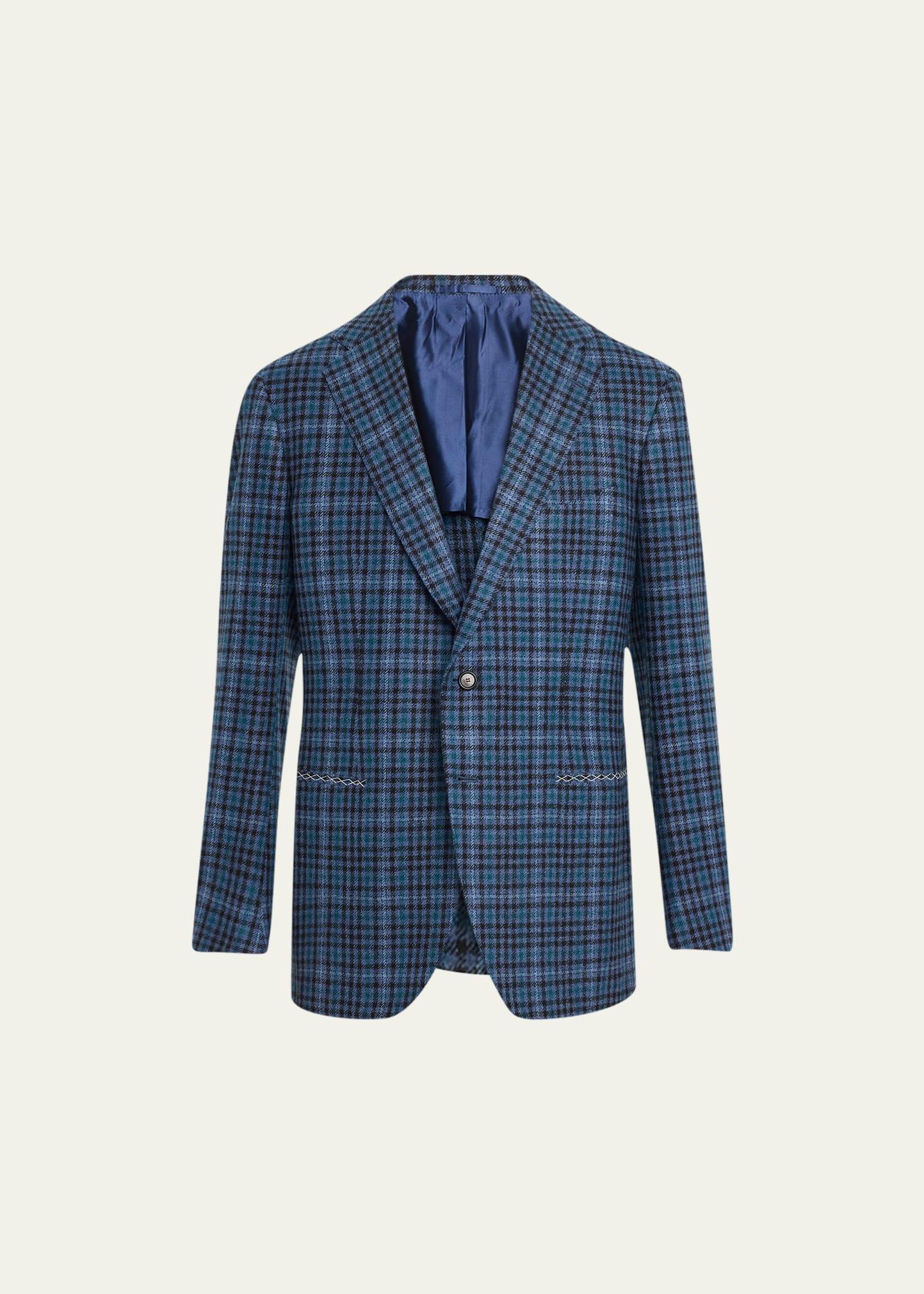 Mens Cashmere-Wool Plaid Sport Coat Product Image