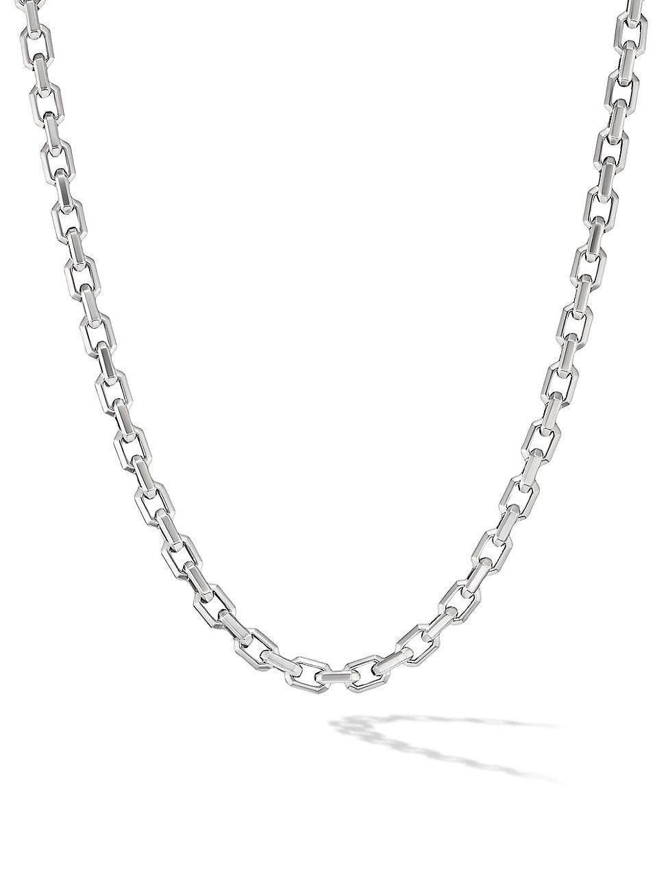 Mens Streamline Heirloom Link Necklace In Sterling Silver Product Image