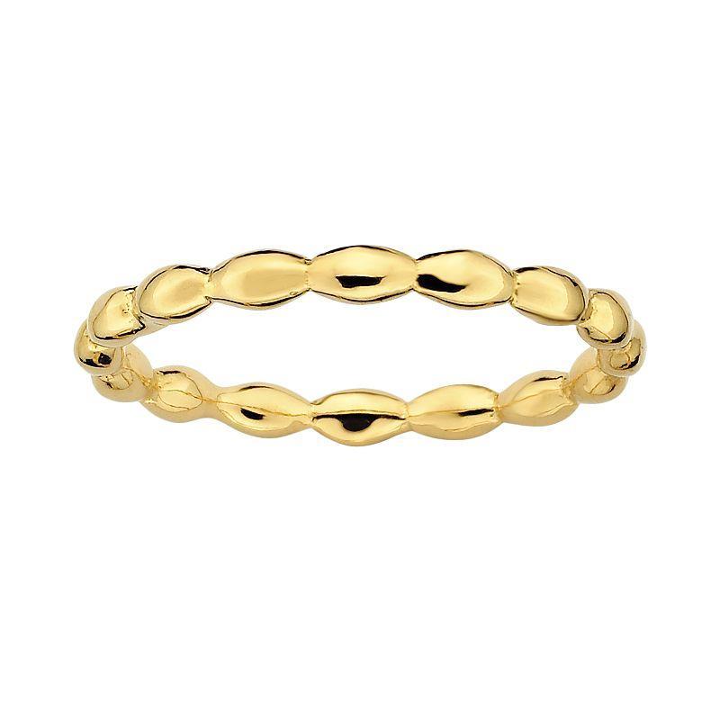 Stacks & Stones 18k Gold Over Silver Rice Stack Ring, Womens Yellow Product Image