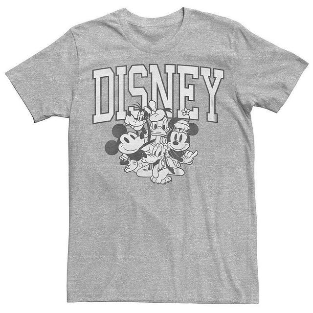 Disneys Mickey Mouse Mens Group Graphic Tee Athletic Grey Product Image