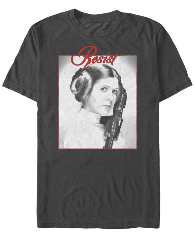 Mens Star Wars Resist Princess Leia Tee Grey Product Image