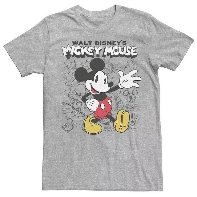 Mens Disney Mickey Mouse Classic Sketched Poster Tee Product Image