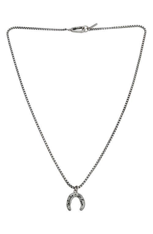 AllSaints Mens Unlucky Horseshoe Pendant Necklace Product Image