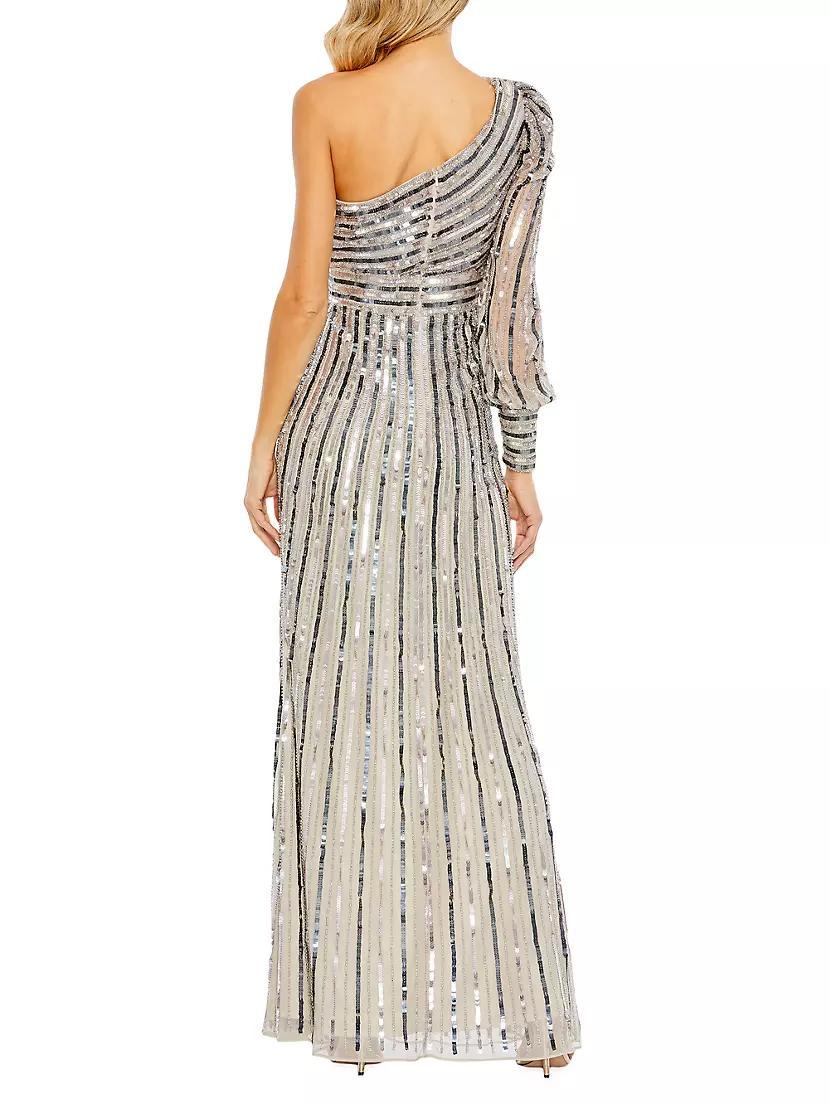 One-Shoulder Sequin Gown Product Image