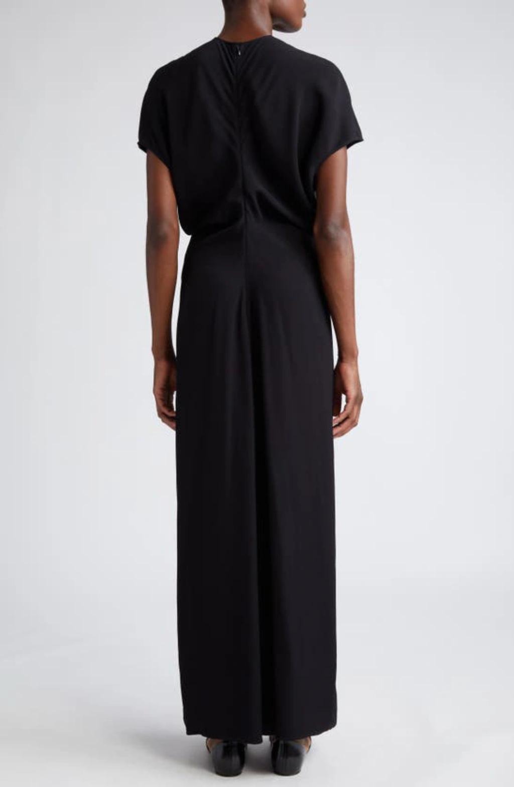 TOTÊME Slouch-waist Maxi Dress In Black Product Image