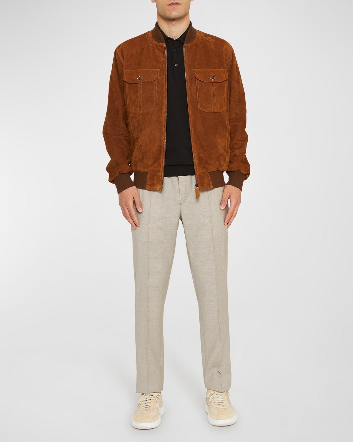 Mens Suede Blouson Jacket Product Image