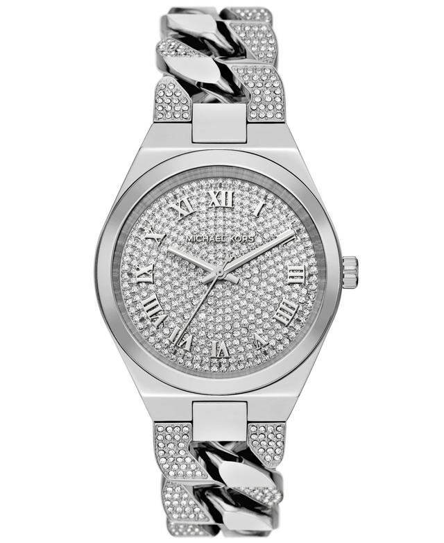 Michael Kors Womens Lennox Three-Hand Stainless Steel Watch 37mm - Silver-tone Product Image