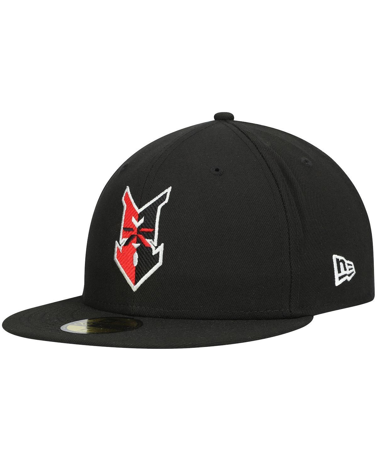 Mens New Era Black Indianapolis Indians Authentic Collection Road 59FIFTY Fitted Hat Product Image