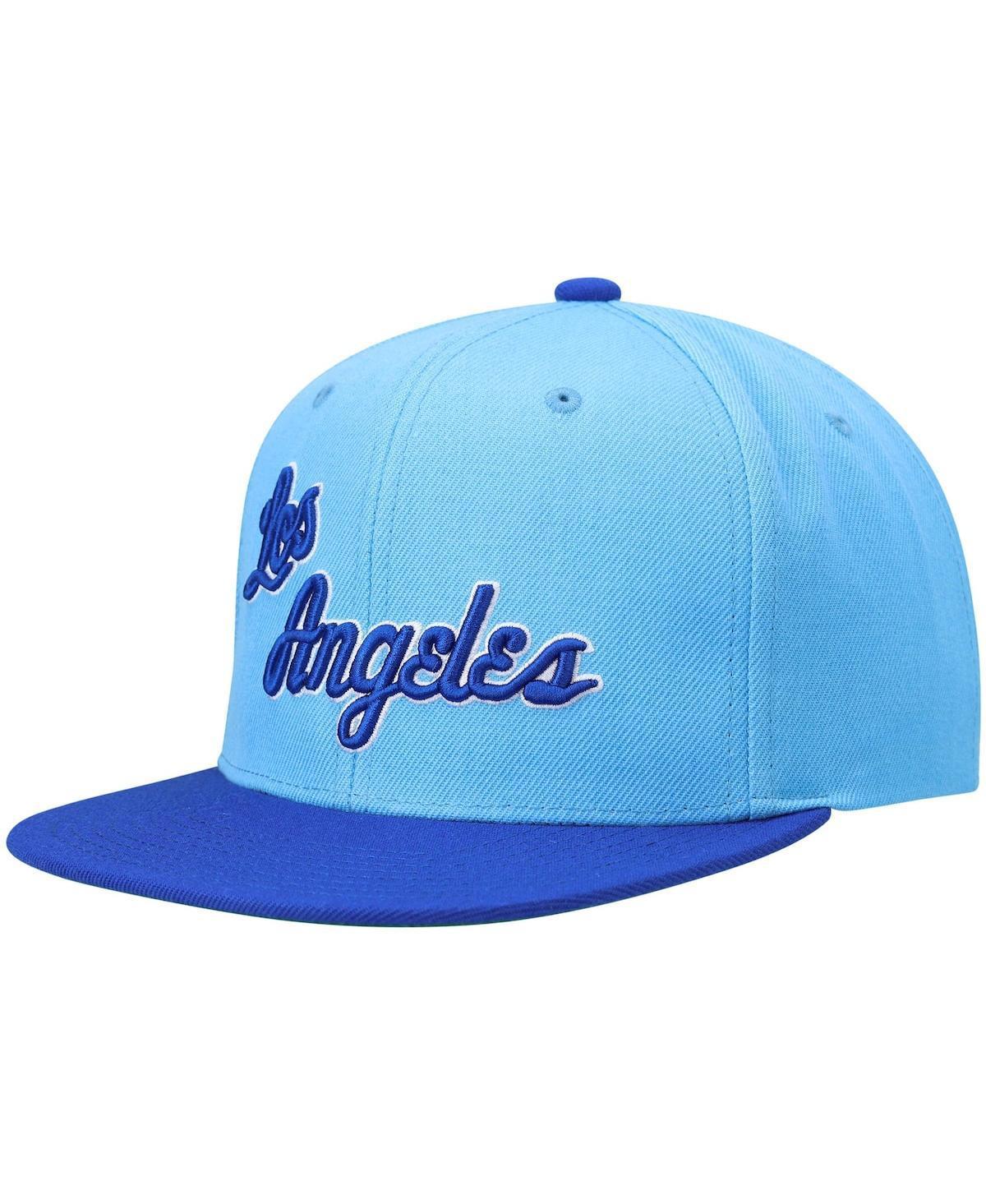 Mens Mitchell & Ness Royal/Powder Los Angeles Lakers Hardwood Classics Team Two-Tone 2.0 Snapback Hat Product Image