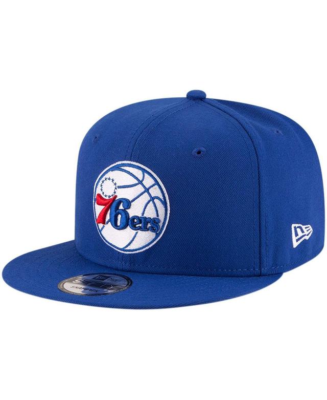 Mens New Era Royal Philadelphia 76ers Official Team Color 9FIFTY Snapback Hat Product Image