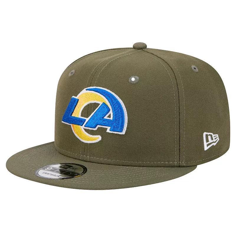 Mens New Era Olive Los Angeles Rams Main 9FIFTY Snapback Hat Product Image