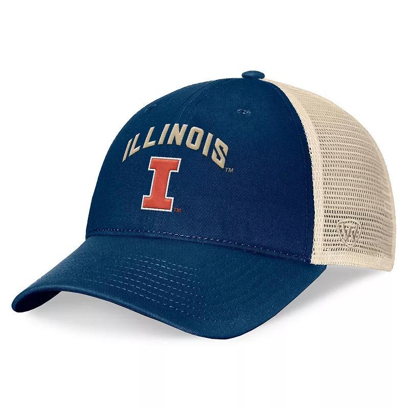 Mens Top of the World Illinois Fighting Illini Heritage Waylon Trucker Adjustable Hat, Blue Product Image