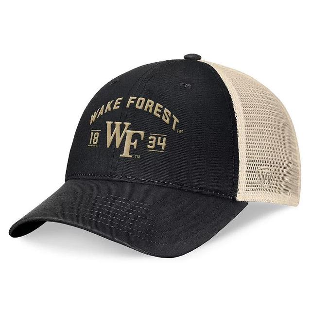 Mens Top of the World Black Wake Forest Demon Deacons Heritage Waylon Trucker Adjustable Hat Product Image