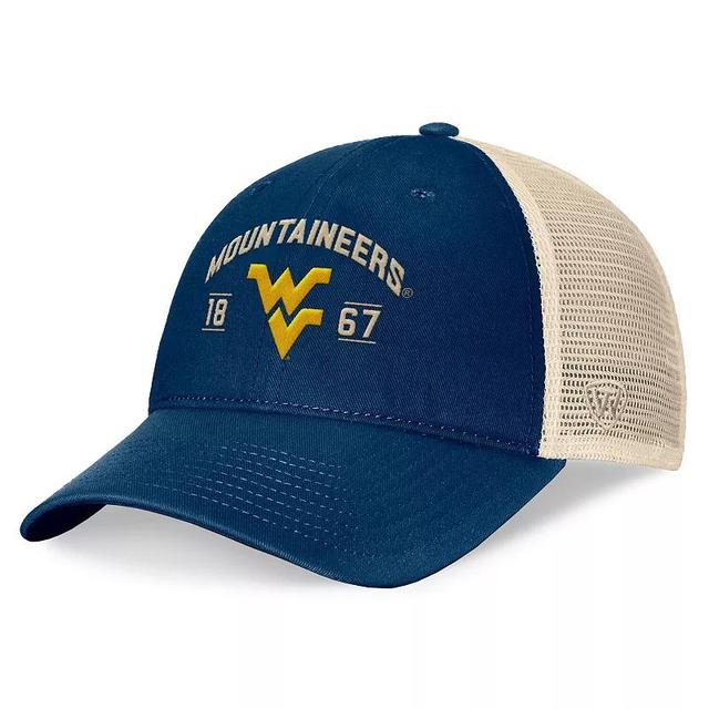 Mens Top of the World West Virginia Mountaineers Heritage Waylon Trucker Adjustable Hat, Blue Product Image