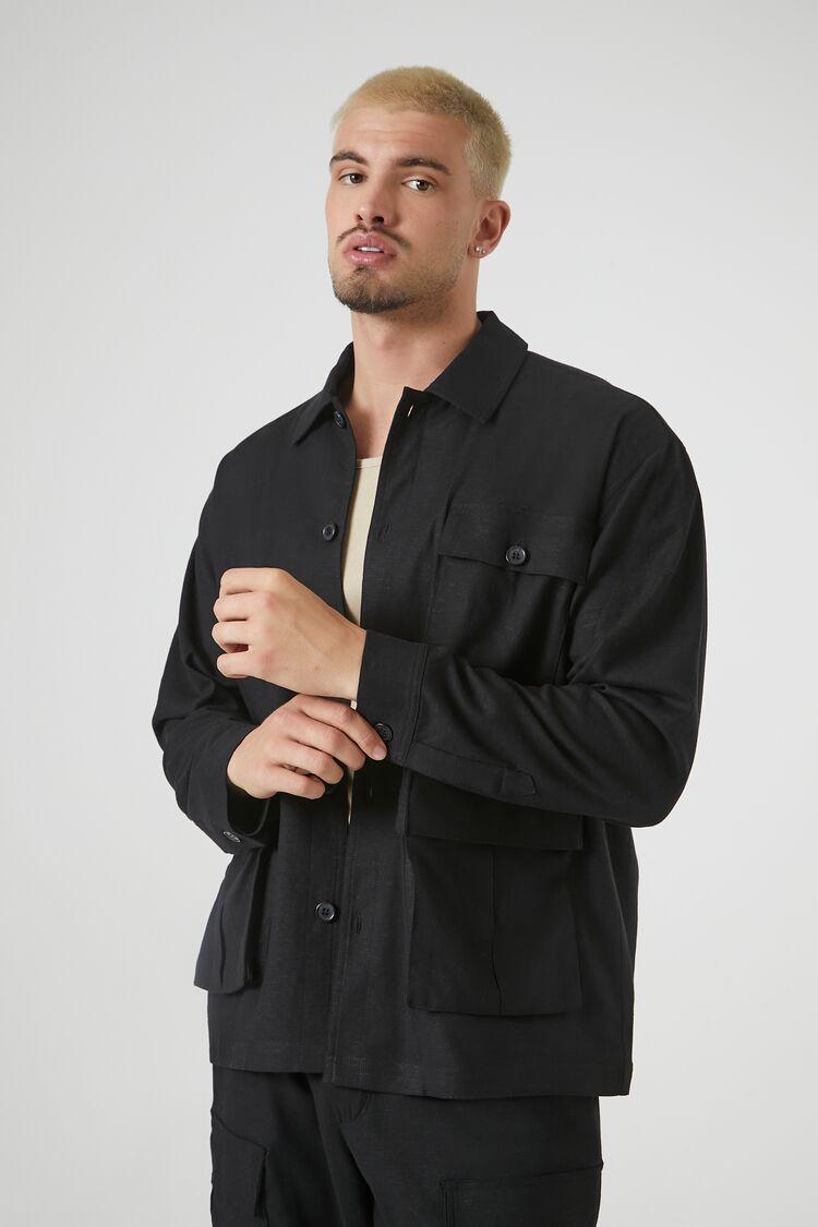 Long-Sleeve Cargo Shacket | Forever 21 Product Image