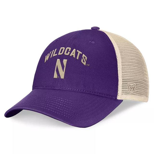 Mens Top of the World Northwestern Wildcats Heritage Waylon Trucker Adjustable Hat Product Image