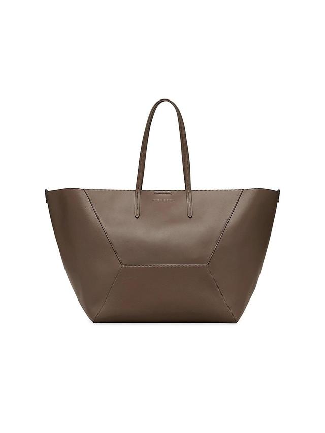 Womens Calfskin Large Shopper Tote Bag Product Image