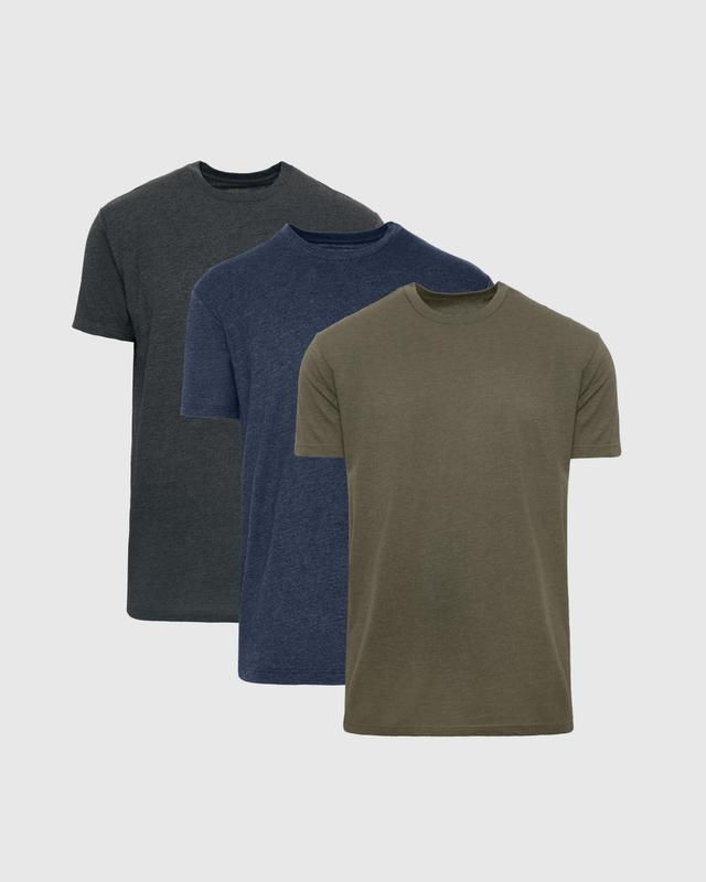 True Classic Men's Heather Color Crew Neck 3-Pack Male Product Image