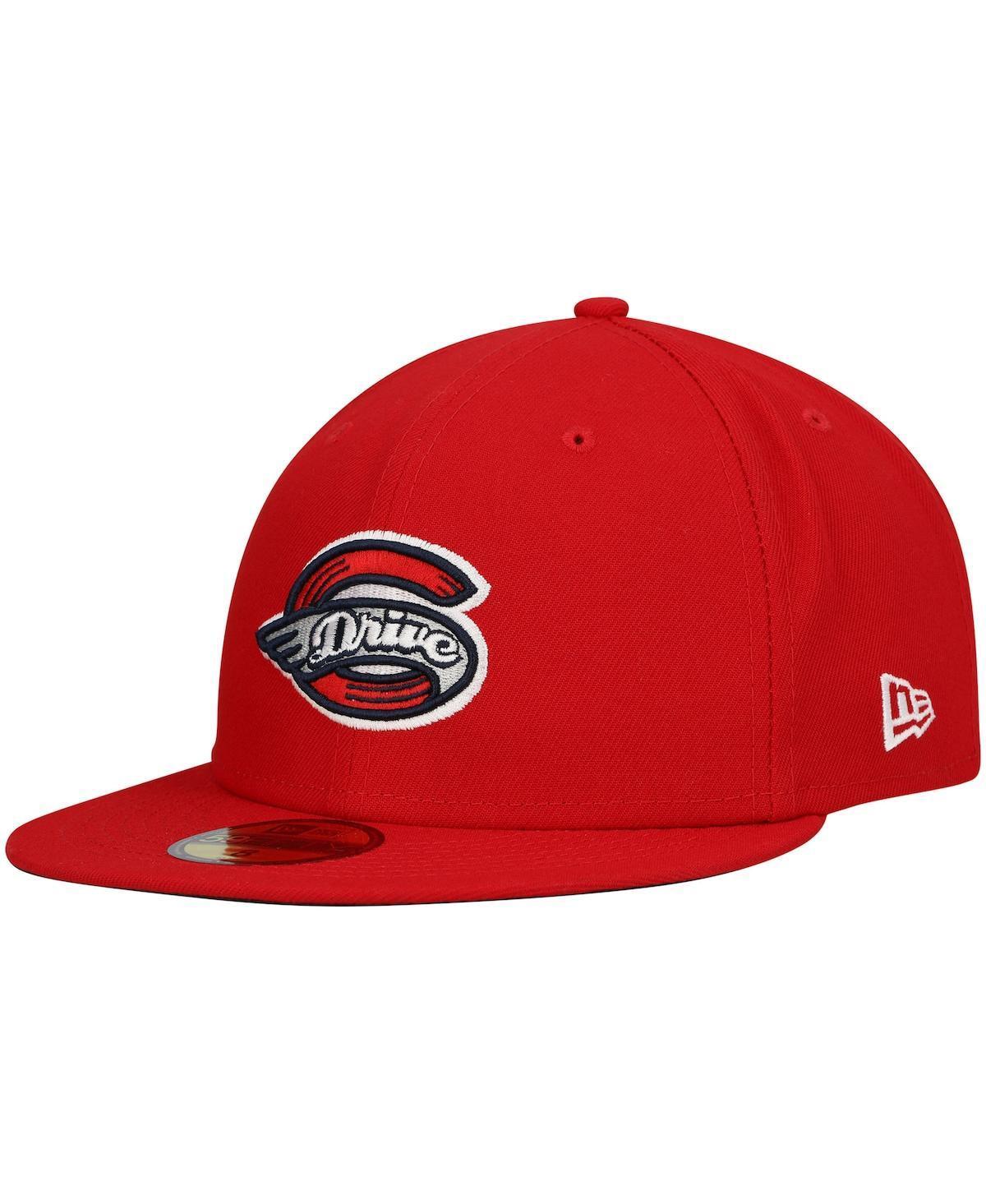 Mens New Era Red Greenville Drive Authentic Collection Team Home 59FIFTY Fitted Hat Product Image