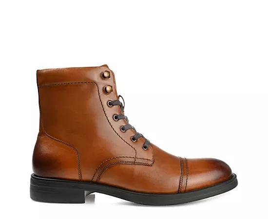 Thomas & Vine Darko Mens Leather Ankle Boots Grey Product Image