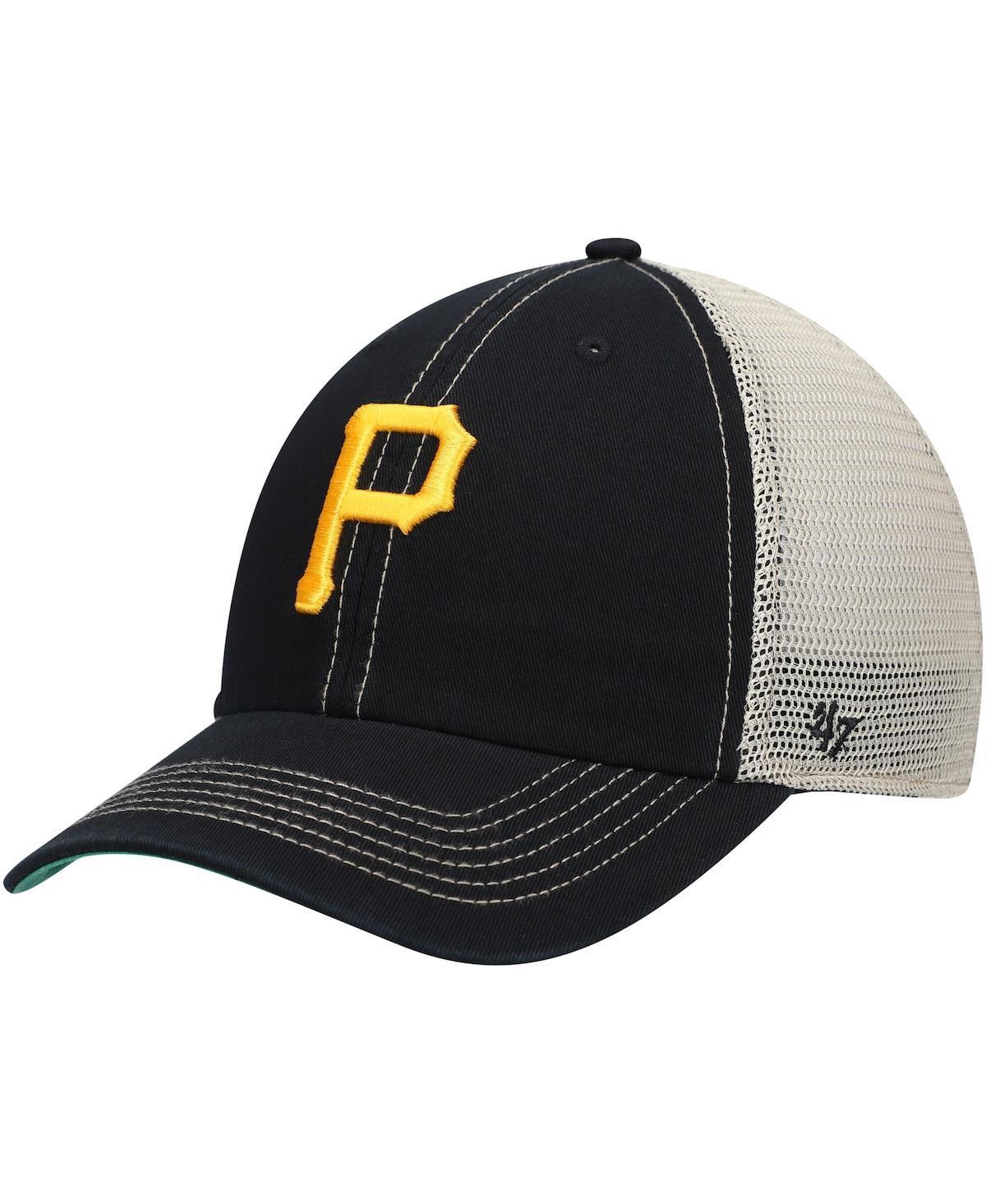 Mens Black Pittsburgh Pirates Trawler Clean Up Trucker Snapback Hat Product Image