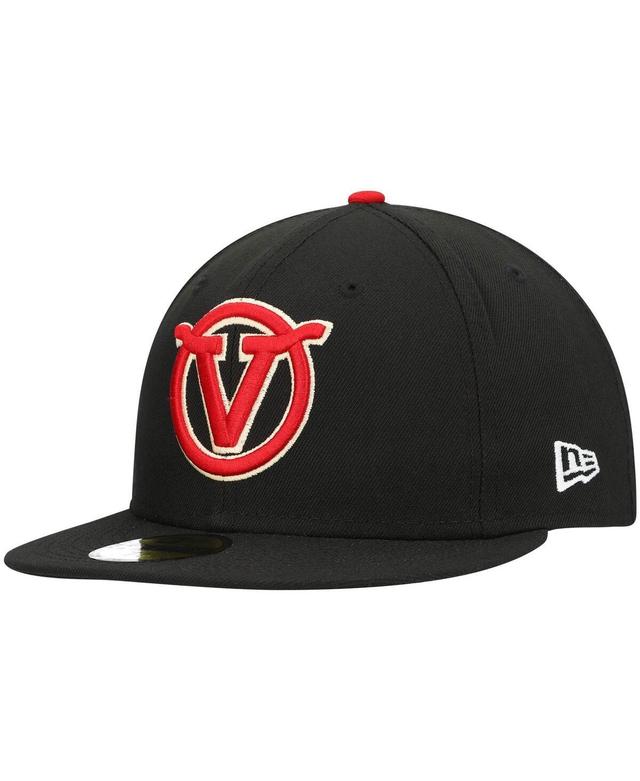 Mens New Era Black Visalia Rawhide Authentic Collection Team Home 59FIFTY Fitted Hat Product Image