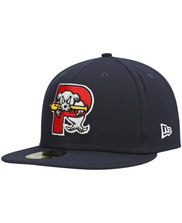 Mens New Era Navy Portland Sea Dogs Authentic Collection Team Home 59FIFTY Fitted Hat Product Image