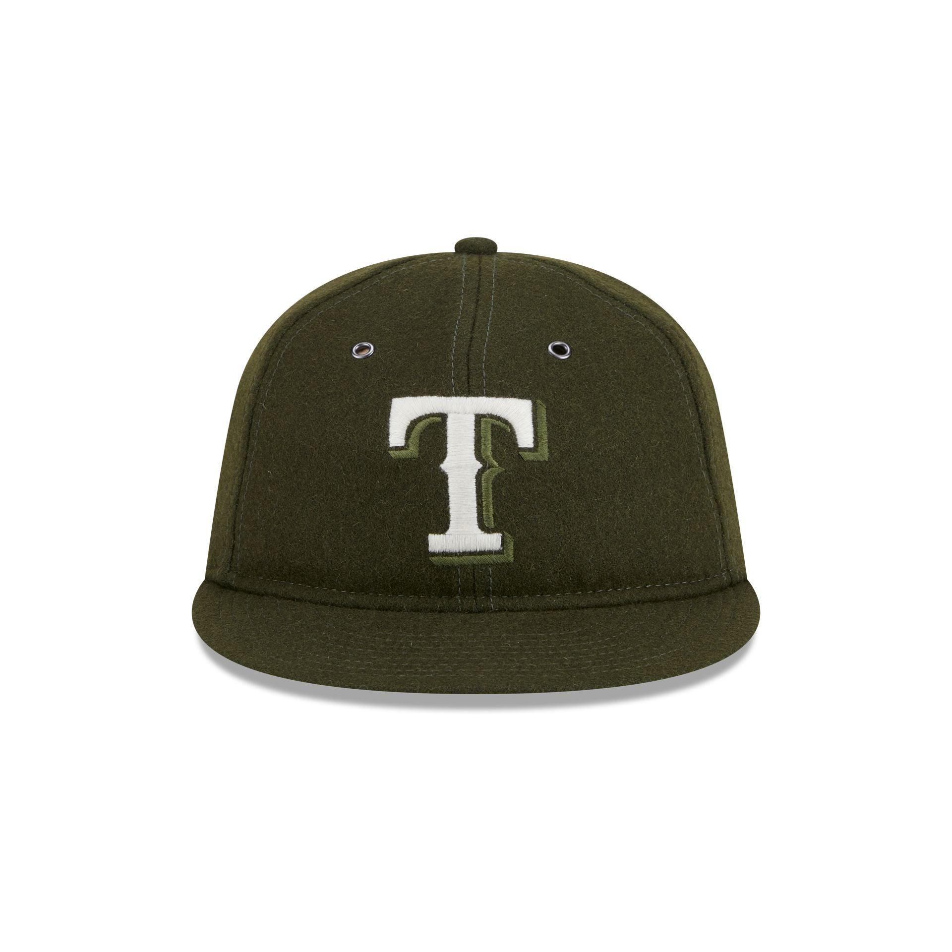 Texas Rangers New Olive Wool Retro Crown 59FIFTY Fitted Hat Male Product Image