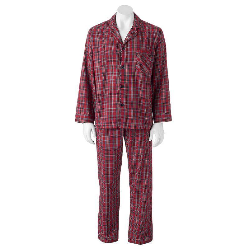 Big & Tall Hanes Classics Pajama Set, Mens Black Product Image