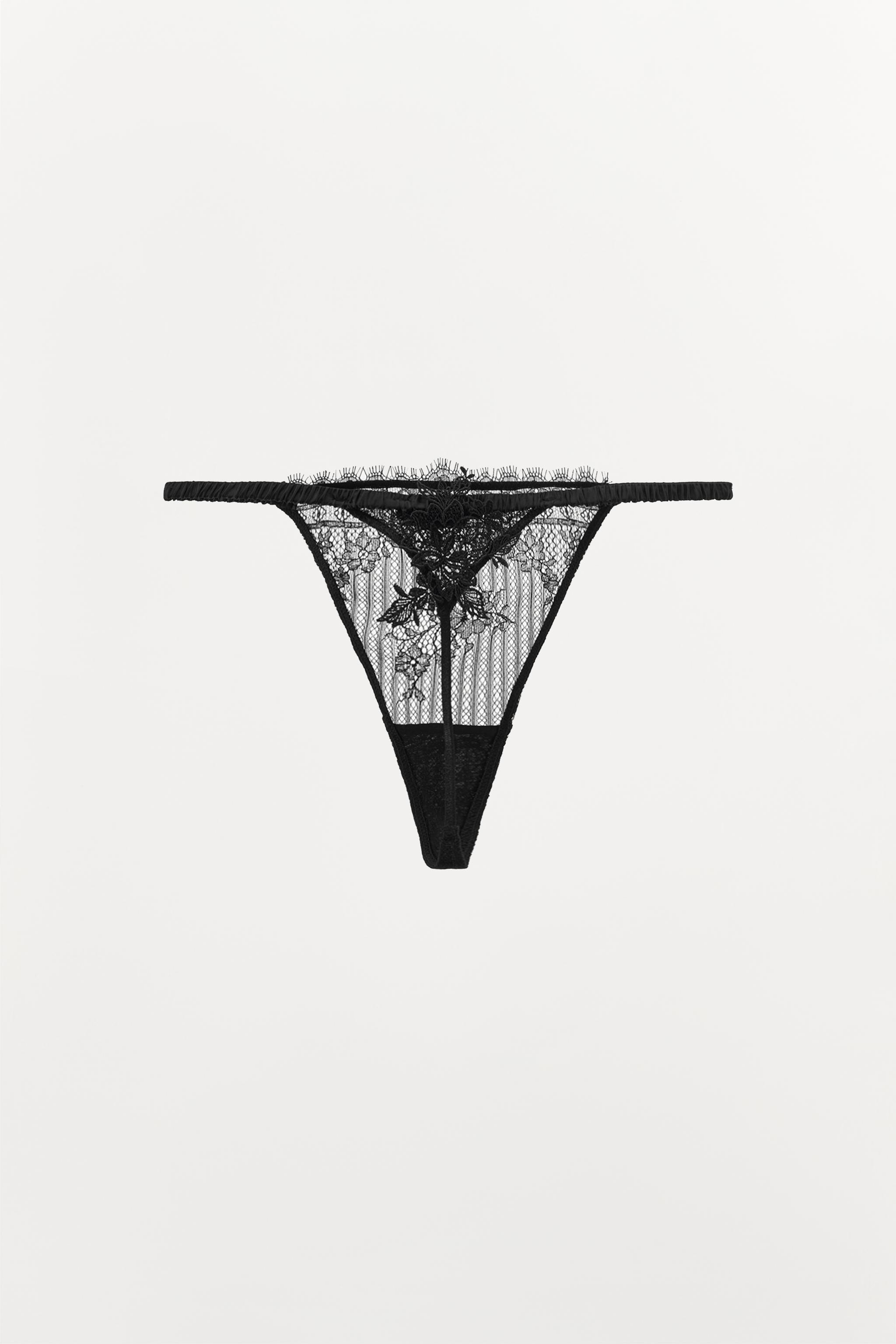 FLORAL LACE THONG Product Image