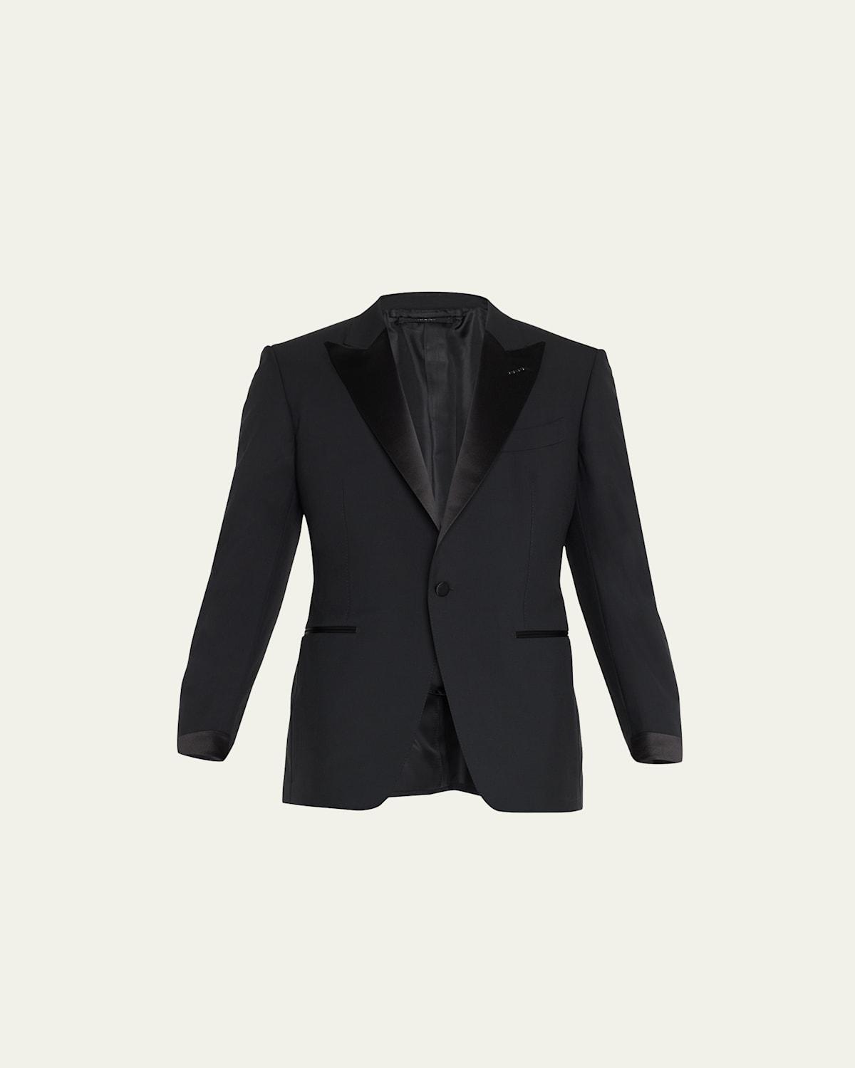 Mens Solid Wool Peak Tuxedo Product Image