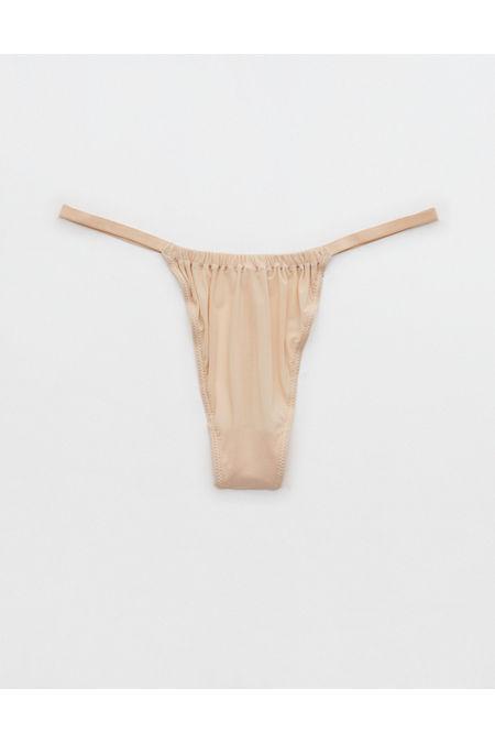 Aerie Mesh Ruched String Thong Underwear Women's Product Image